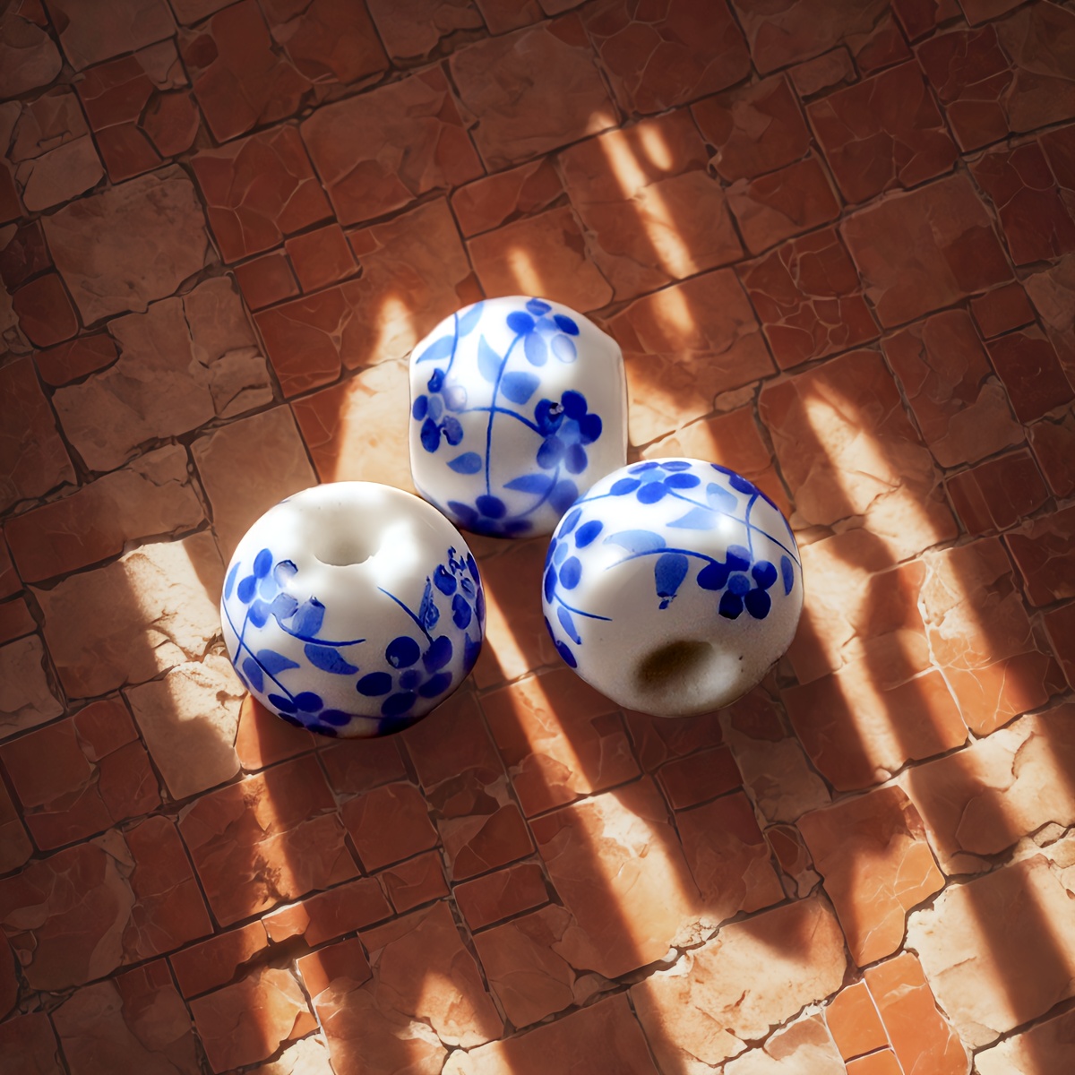 Chinese Style Ceramic Decorative Beads for DIY Jewelry